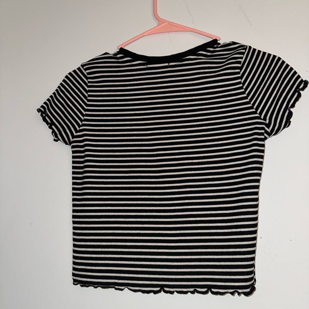 Cropped Fitted Ribbed Tee - Picture 3 of 3
